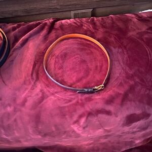 Coach Brown and Orange Leather Belt